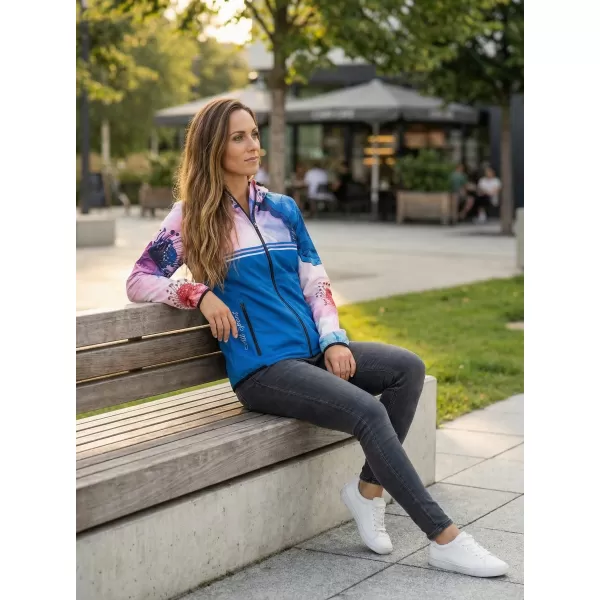  Premium-Softshelljacke für Damen ALTISPORT VOJ/ALW117JACK01 BLAU/ROSA 