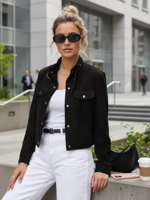 Damenjacke DSTREET TY5668 SCHWARZ