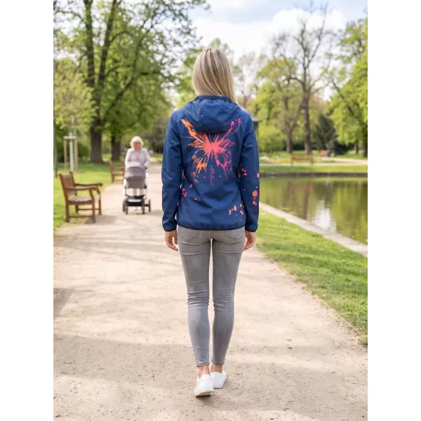  Premium-Softshelljacke für Damen ALTISPORT VOJ/ALW077JACK01 MARINEBLAU/ORANGE 
