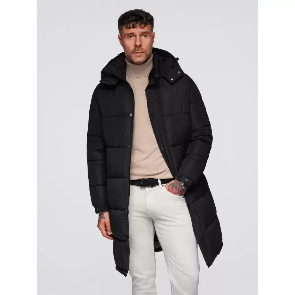  Herren-Winterjacke OMBRE OM-JALJ-0309 SCHWARZ 