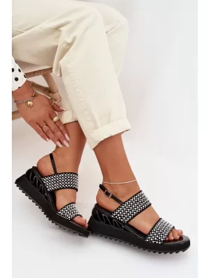 Damensandalen D&A CR61-3067 SCHWARZ