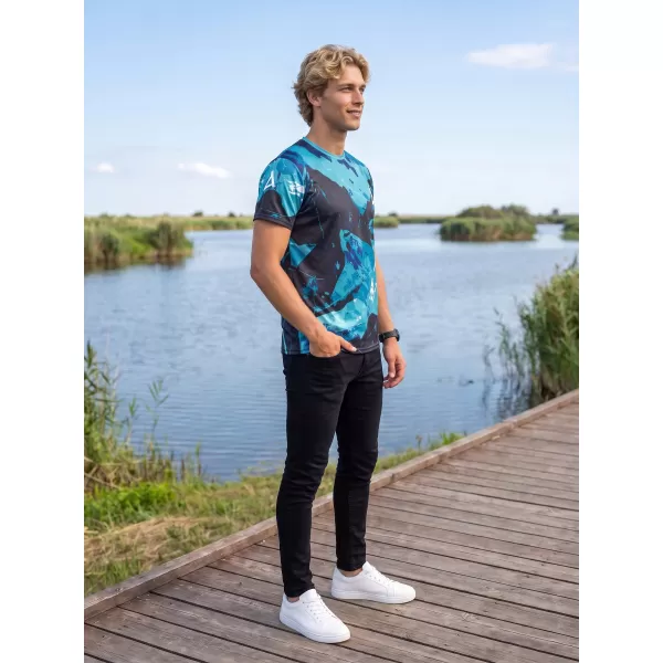  Premium-T-Shirt für Herren ALTISPORT VOJ/ALM131TR01 KEROSIN/SCHWARZ 