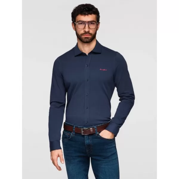  Herrenhemd OMBRE K697 MARINEBLAU 