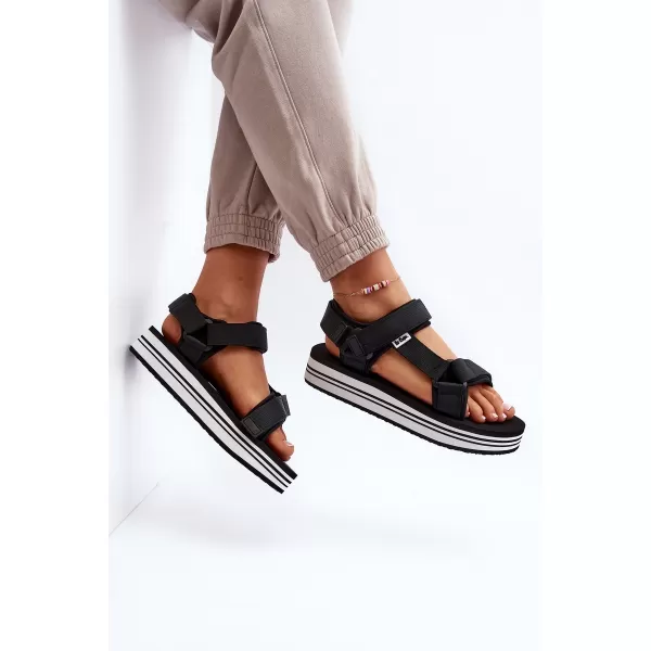  Damensandalen LEE COOPER LCW-24-05-2753L SCHWARZ/WEIß 