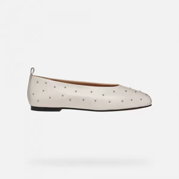  Ballerinas für Damen GEOX MARSILEA G011990 SILBER 