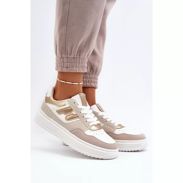  Damen-Sneaker BOTO REGINES 30370 WEIß/GOLD 