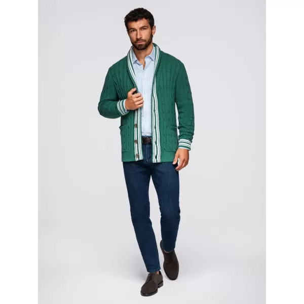  Herren-Cardigan OMBRE OM-SWCD-0152 GRÜN 