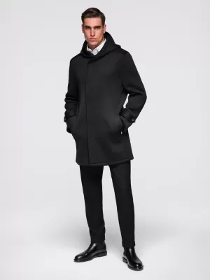 Herrenmantel OMBRE OM-COLC-0144 SCHWARZ