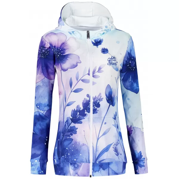  Hochwertiges Damen-Sweatshirt mit Reißverschluss ALTISPORT VOJ/ALW127MI02 BLAU/LILA 