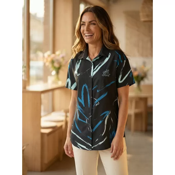  Premium-Shirt für Damen ALTISPORT VOJ/ALW049KOS01 SCHWARZ UND BLAU 