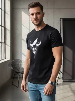 Herren-T-Shirt DSTREET NX060R SCHWARZ