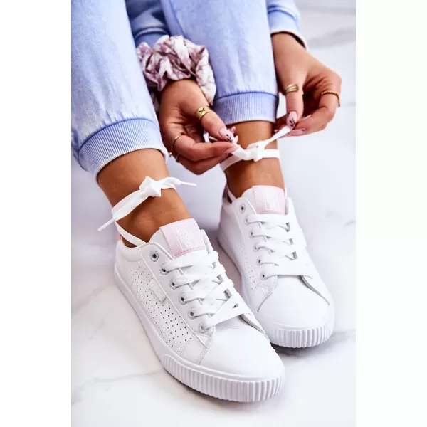  Damen-Sneaker BIG STAR HH274073 WEISS/ROSA Big Star Shoes 