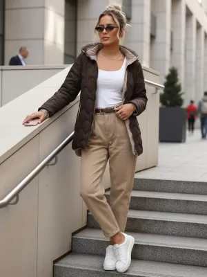 Damenjacke DSTREET TY5623 BRAUN