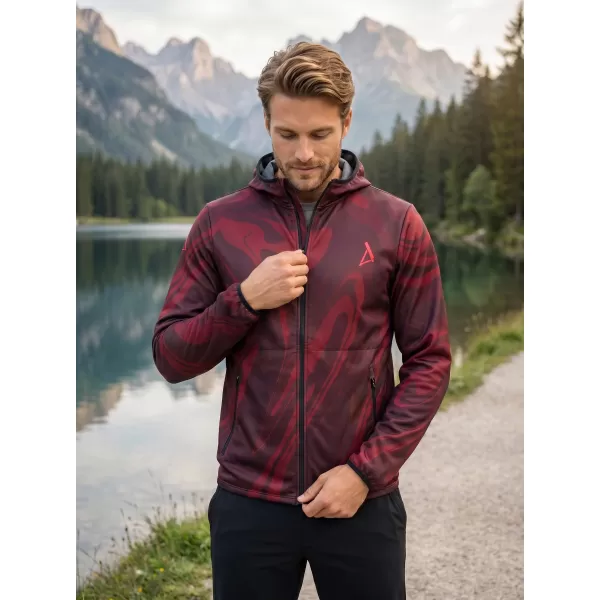  Premium-Softshelljacke für Herren ALTISPORT VOJ/ALM072JACK01 WEIN/ROT 