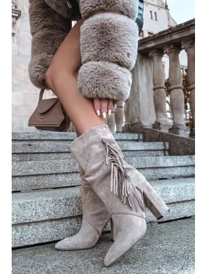 Damenschuhe mit Absatz BOTO DARLINA 40513 KHAKI