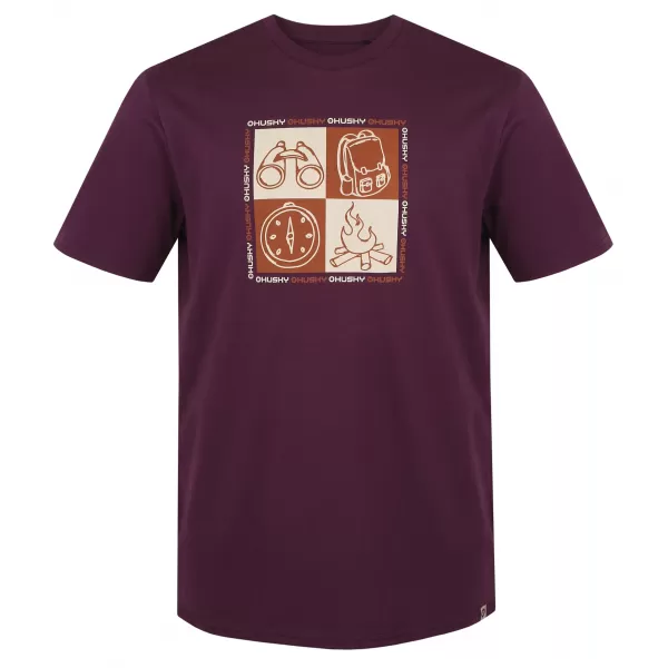  Herren-T-Shirt HUSKY TEE SQUARE M LILA 