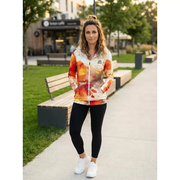  Hochwertiges Damen-Sweatshirt mit Reißverschluss ALTISPORT VOJ/ALW127MI02 ORANGE 