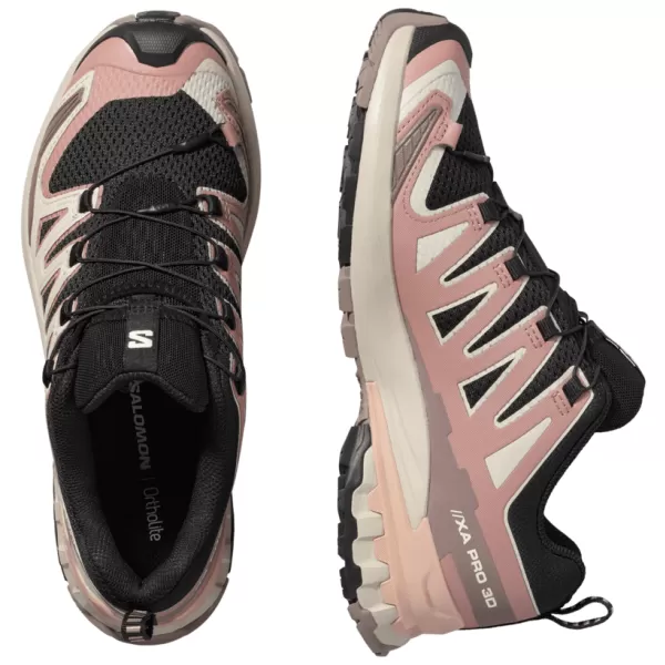  Damenschuhe SALOMON XA PRO 3D V9 W L47882800 SCHWARZ/WURZELHOLZ/MAHAGONI-ROSÉ 