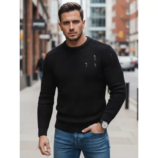  Herrenpullover DSTREET WX1991 SCHWARZ 