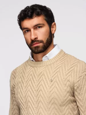Herrenpullover OMBRE OM-SWSW-0147 SAND