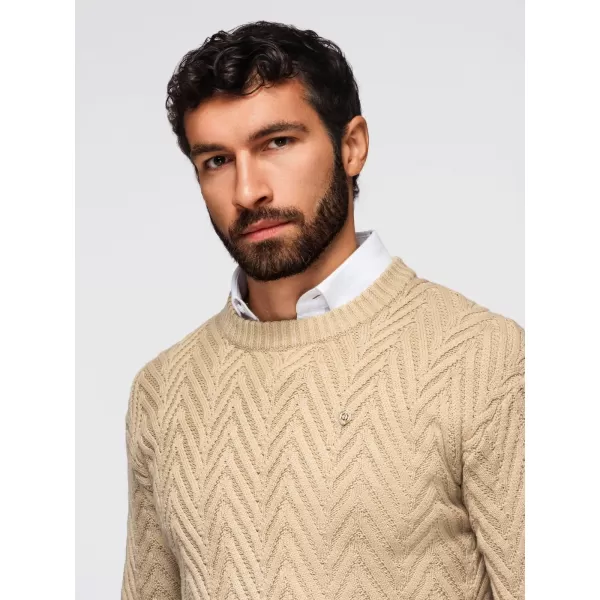  Herrenpullover OMBRE OM-SWSW-0147 SAND 