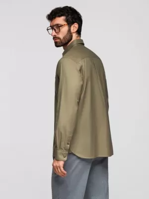 Herrenhemd OMBRE K695 OLIVE