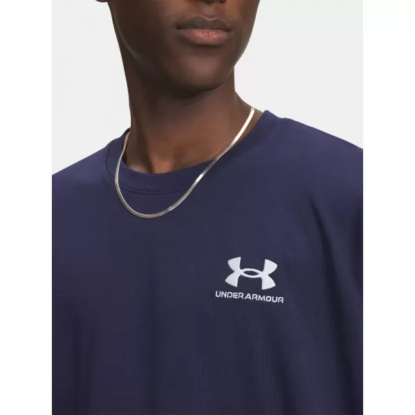  Herren-T-Shirt UNDER ARMOUR UA M LOGO EMB HEAVYWEIGHT SS 1373997-411 BLAU 