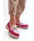 Damenmokassins ZAZOO 3475 BEIGE/FUCHSIA/FLIEDER
