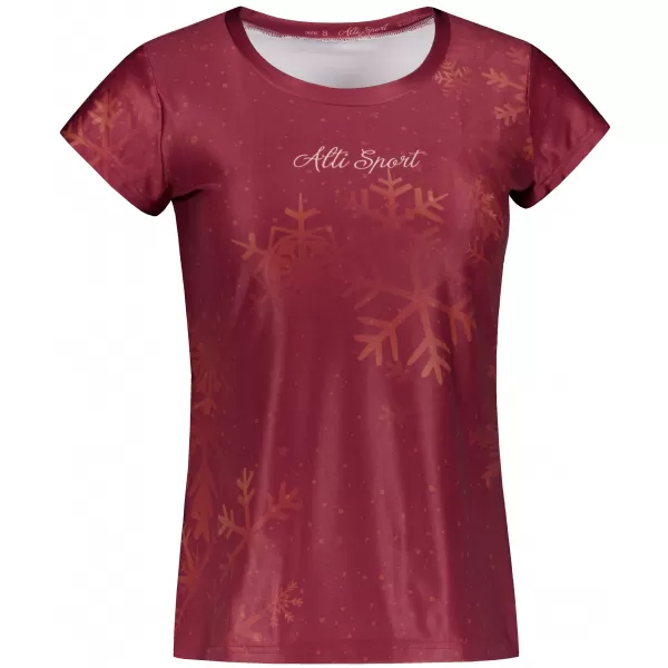  Premium-Weihnachts-T-Shirt für Damen ALTISPORT VOJ/ALWVN7TR06 ROT 