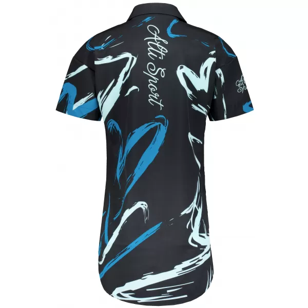  Premium-Shirt für Damen ALTISPORT VOJ/ALW049KOS01 SCHWARZ UND BLAU 