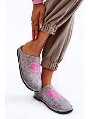 Damenhausschuhe BIG STAR KK276020 GRAU/ROSA Big Star Shoes