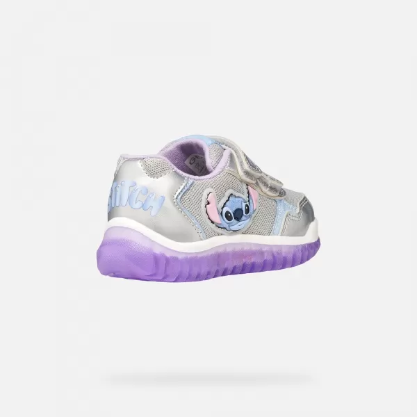  Mädchen-Sneaker GEOX LIGHTYLOO B6561C0AJASC1316 SILBER 
