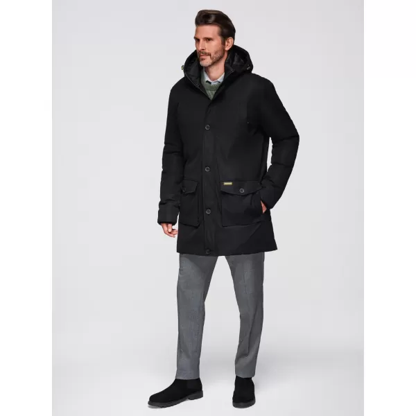  Herrenparka OMBRE OM-JAPJ-0287 SCHWARZ 