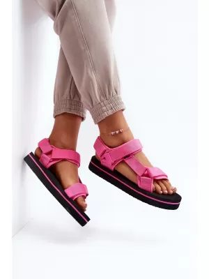 Damensandalen LEE COOPER LCW-23-34-2613 SCHWARZ/FUCHSIA