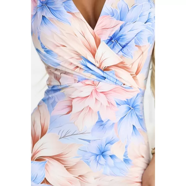  Kleid NUMOCO 379-7 BLAU MIT BLUMEN 