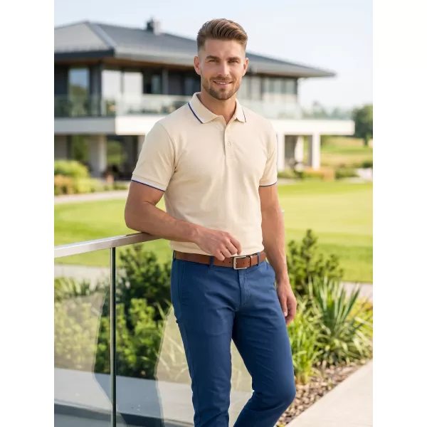  Herren-T-Shirt mit Kragen MALFINI FOCUS 232 MANDEL 