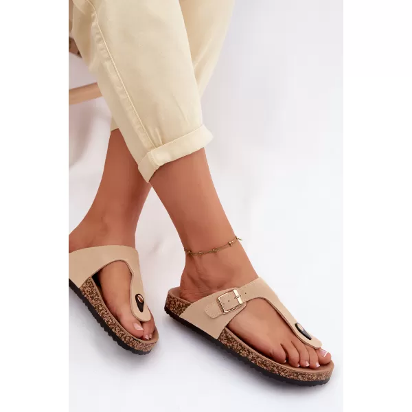  Damen-Flip-Flops BOTO 26SD21-101 BEIGE 
