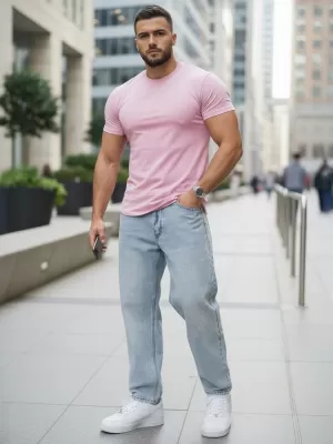 Herren-T-Shirt DSTREET RX5690 ROSA