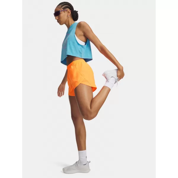  Damen-Shorts UNDER ARMOUR FLY BY 3 SHORTS 1382438-824 ORANGE 