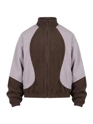 Herren-Trainingsjacke URBAN CLASSICS TB8602-23085 BRAUN/BLASSLILA