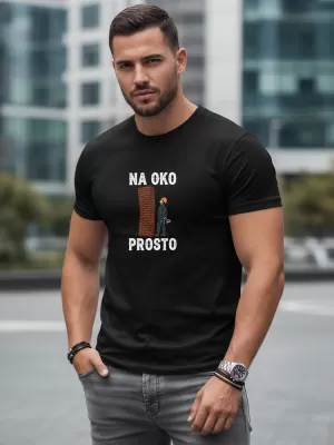 Herren-T-Shirt DSTREET NX0107R-BK SCHWARZ