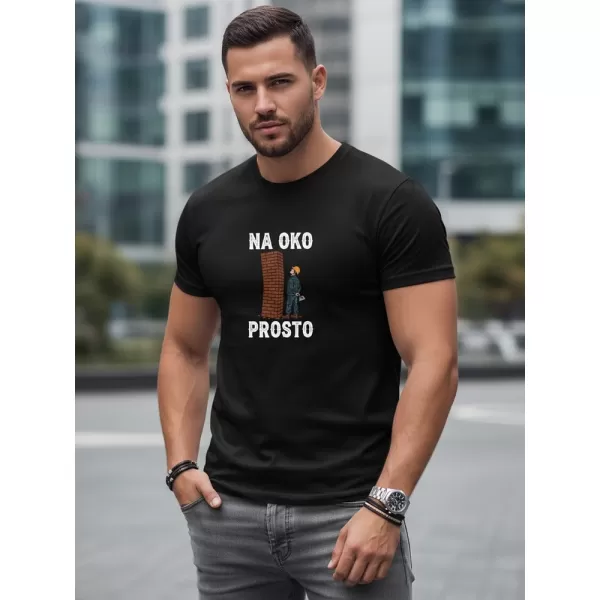  Herren-T-Shirt DSTREET NX0107R-BK SCHWARZ 