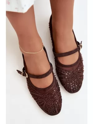 Ballerinas für Damen BOTO CH951 BRAUN
