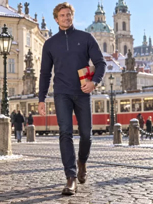 Herren-Sweatshirt ALTISPORT IKEY DUNKELBLAU