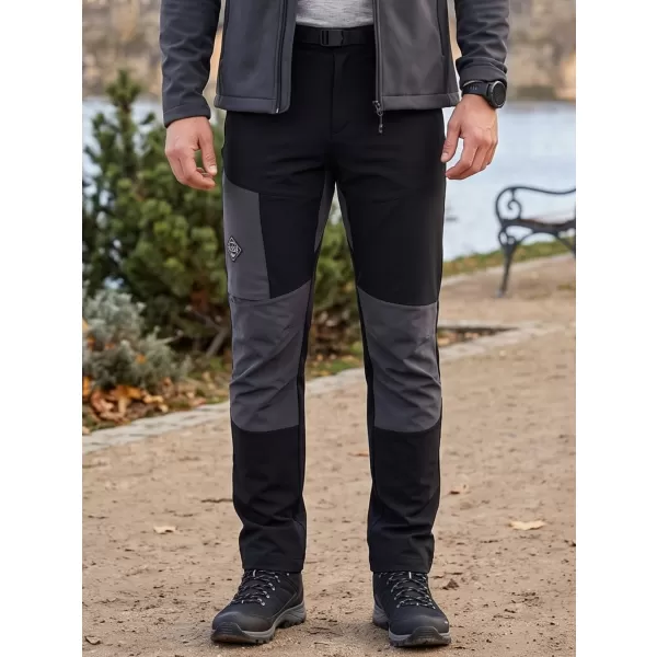  Softshellhose für Herren ALPINE PRO AKAN 3 SCHWARZ 