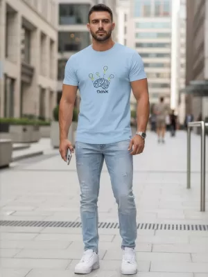 Herren-T-Shirt DSTREET NX0149R-SK HELLBLAU