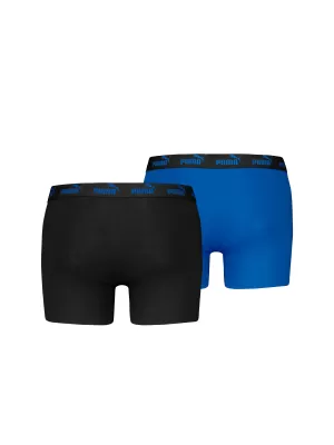 Herren-Boxershorts PUMA ELEMENTS MEN BASIC BOXERS 2P 93875301 SCHWARZ/BLAU