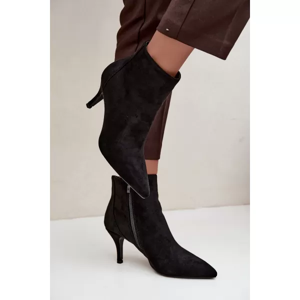  Damen-Stiefeletten BOTO 2905A-1 SCHWARZ MATT 