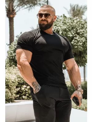 Herren-T-Shirts NEBBIA MIKE MUSCLE FIT 158 SCHWARZ
