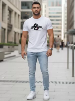 Herren-T-Shirt DSTREET NX5019R-WH WEIß